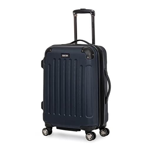 Kenneth Cole REACTION Renegade Luggage Expandable 8-Wheel Spinner Lightweight Hardside Suitcase, Navy Blue, 20-Inch Carry On - color: Navy Blue, size: 20-Inch Carry On
