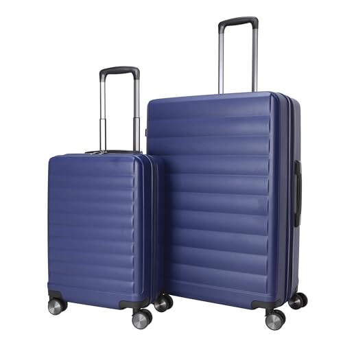 TRIPS EON 2-Piece Hardside 8-Wheel Spinner Luggage Set: 20" Carry-On & 28" Checked Suitcase Size Luggage, Blue Ribbon - color: Blue Ribbon, size: 2PC SET(CARRY ON+ LG CHECK)