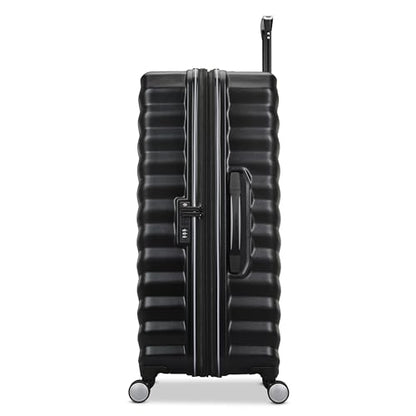 Samsonite Hard-Sided 28-Inch Lightweight Checked Large Expandable Element Suitcase: Durable, 360° Spinner Wheels, Adjustable Telescopic Handle, TSA-Approved Lock - Alpine Black - color: Alpine Black, size: 28-Inch Checked-Large