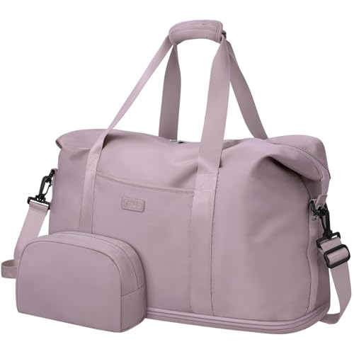 Capolo Expandable Travel Duffle Bag Weekender Overnight Bags for Women Men - color: Dark Purple, size: X-Large