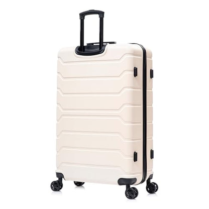 InUSA TREND Luggage with Spinner Wheels | Durable lightweight Hardside Suitcase, Travel Bag with Handle and Trolley | 32-inch Extra-Large Checked luggage | Sand - color: Sand, size: 32 Inch