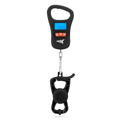 KastKing ToughTide USB Charging Fish Scale with Lip Gripper, Black Combo - color: Black