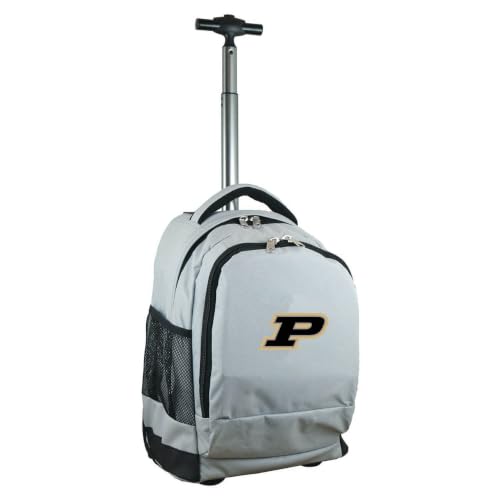 Denco Purdue Boilermakers Expedition Wheeled Laptop Backpack with Telescoping Handle for Travel, Work & Everyday Adventures