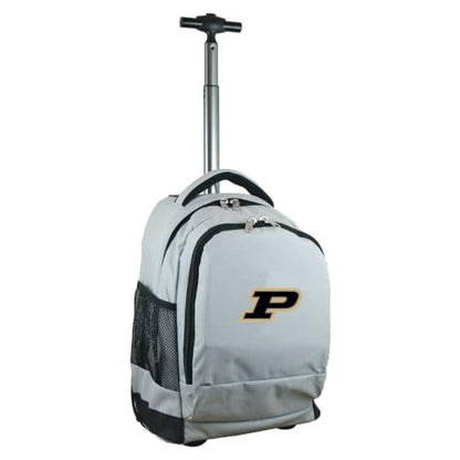 Denco Purdue Boilermakers Expedition Wheeled Laptop Backpack with Telescoping Handle for Travel, Work & Everyday Adventures