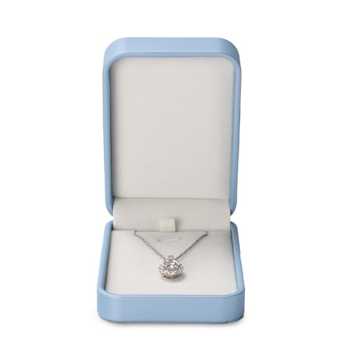Oirlv Blue Pendant Necklace Gift Box - color: Sky Blue, size: Necklace Box