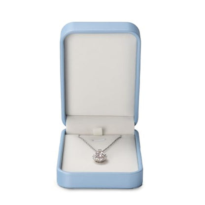 Oirlv Blue Pendant Necklace Gift Box - color: Sky Blue, size: Necklace Box