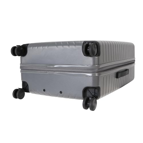 TRIPS RIDGELINE 28-Inch Lightweight Durable Hardside 8-Wheel Spinner Checked Suitcase Size Luggage, Granite - color: Granite, size: LARGE CHECKED