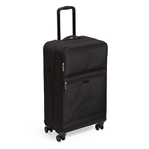 Vera Bradley Women's Softside Rolling Suitcase Luggage, Black, 27" Check In - color: Black, size: 27" Check In