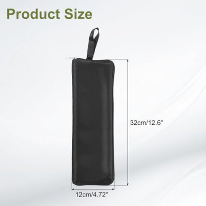 uxcell Wet Umbrellas Bag 12.6x4.8" Waterproof Oxford Cloth Reversible - color: Black, size: 12.6x4.8"