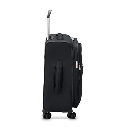 DELSEY PARIS Sky Max 2.0 Softside Expandable Luggage with Spinner Wheels, Black, 2-Piece Set (21/Duffle) - color: Black, size: 2-Piece Set (21/Duffle)