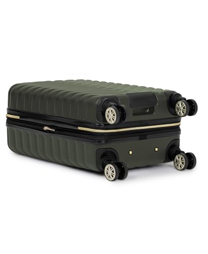 Kenneth Cole REACTION Madison Square Lightweight Hardside Chevron Expandable Spinner Luggage, Olive, 2-Piece Set (20" & 28") - color: Olive, size: 2-Piece Set (20" & 28")