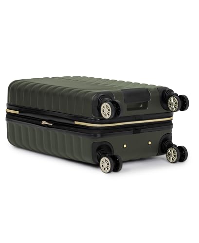 Kenneth Cole REACTION Madison Square Lightweight Hardside Chevron Expandable Spinner Luggage, Olive, 2-Piece Set (20" & 28") - color: Olive, size: 2-Piece Set (20" & 28")