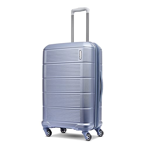 American Tourister Stratum 2.0 Expandable Hardside Luggage with Spinner Wheels, 24" SPINNER, Slate Blue - color: Slate Blue, size: 24-Inch Checked-Medium