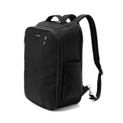 Securtex® Classic Anti-Theft Convertible Travel Backpack - 11x17” Carry-On, Fits 16” Laptop, Locking Zippers, Expandable - color: Black