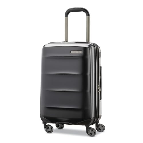 Samsonite Octiv Lightweight Hardshell 20-Inch Carry-On Luggage -Durable & Impact Resistant, 360° Aero Trac Spinner Wheels, Adjustable Telescopic Handle, Expandable Suitcase, TSA Approved Lock - Black - color: Stealth Black, size: Carry-On 20-Inch