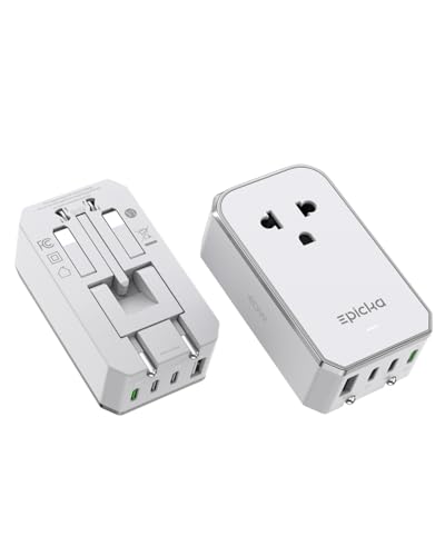 EPICKA Air 40W Universal Travel Adapter PD&QC with 1AC/3USB-C/1USB-A - style: 40W-White