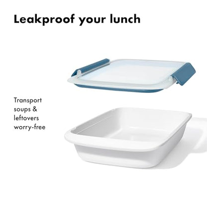 OXO Good Grips Prep & Go Food Storage Container - 5 Cups, Ocean Blue - color: Ocean Blue, style: 5 Cup Container