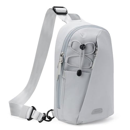 Inateck Sling Bag X-Row with RFID Blocking, Spacious Crossbody Shoulder Chest Everyday Carry Bag with Quick-adjust Strap, Water-resistant Sling Backpack for Men, Women, Travel, Cycling, Hiking, Gray - color: Gray
