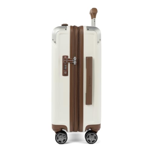 Travelpro Platinum Elite Hardside Expandable Spinner Wheel Luggage TSA Lock Hard Shell Polycarbonate Suitcase, Cream White, Carry-on 21-Inch - color: Cream White, size: Carry-on 21-Inch