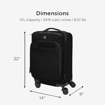 TravisMathew Quad Carry-On Spinner TMB400, Black - color: Black