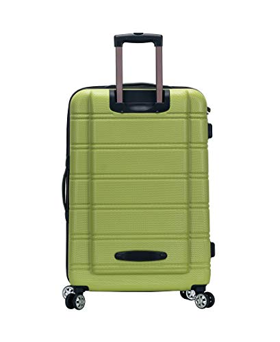Rockland Melbourne Hardside 3 Piece Expandable Spinner Wheel Luggage Set, (20"/24"/28"), Lime - color: Lime, size: 3 Piece (20"/24"/28")