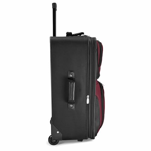Travel Select Amsterdam Softside Expandable Luggage with Rolling Wheels, Red, 25-Inch Medium - color: Red, size: 25-Inch Medium