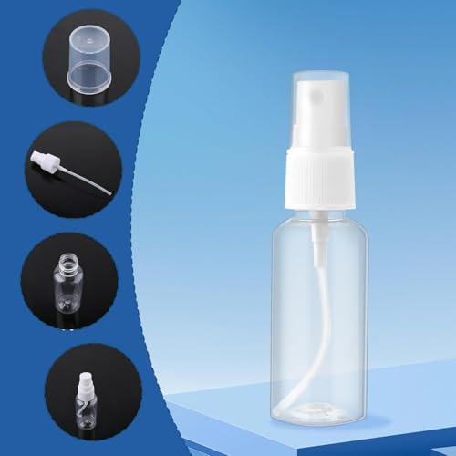 GANPUB 2 Pcs Spray Bottles Clear Plastic Spray Bottles Small Spray Travel Size Fine Mist Perfume Bottle Refillable Mini Empty Spray Bottle for Perfume Hair Travel Refillable Containers（1oz/30ml ）