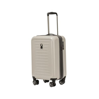 Spyder Rails Expandable Hardside Upright Suitcase with 360 Spinner Wheels, TSA Approved Lock, Carry-On, Oatmeal - color: Oatmeal, size: Carry-On