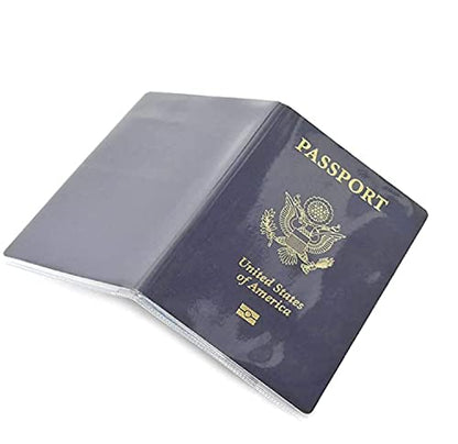 5Pcs Waterproof Clear PVC Passport Cover Holder Case Card Protector - color: Clear x 5