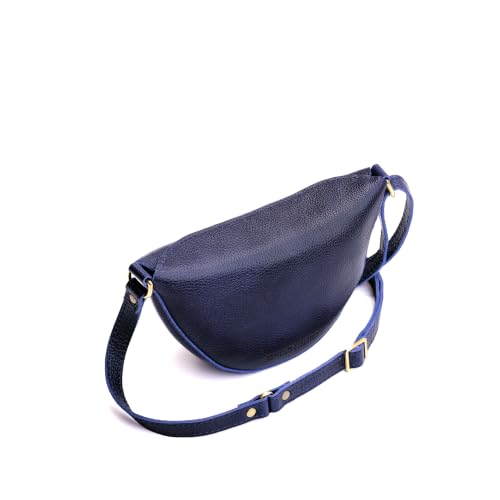 Portland Leather Goods Koala Sling Bag - Adjustable Full-Grain Leather - color: Cobalt, size: Medium