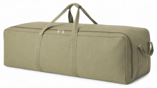 DoYiKe Extra Large Canvas Duffle Bag for Travel Heavy Duty Military Duffel - color: SOArmygreen, size: 270L
