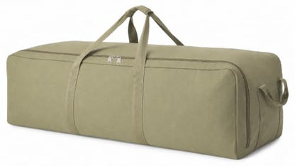 DoYiKe Extra Large Canvas Duffle Bag for Travel Heavy Duty Military Duffel - color: SOArmygreen, size: 270L