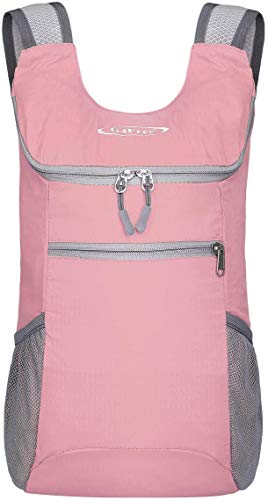 G4Free 10L Lightweight Packable Hiking Backpack, Nylon Daypack Daily Travel - color: Light Pink, size: Small