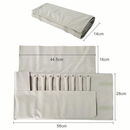 Travel Ring Holder, Foldable Ring Case for Women, Beige, L - color: Beige, size: Large,20 Slots