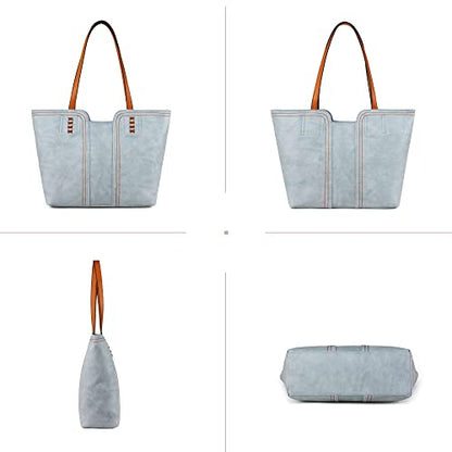 Montana West Tote Bag for Women Top Handle Satchel Purse - color: Pastel Blue