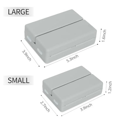 FYY Travel Pill Organizer, Pill Box Medicine Case-2pcs Grey - color: Grey, size: Large (1 Piece), Small (1 Piece)