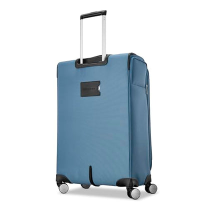 Samsonite 2-PC Soft-Sided 21/25” (Carry-On & Medium Checked), Lightweight Expandable Element Luggage Set: 2 Front Pockets & Side Pocket, Four Spinner Wheels, Adjustable Handle, Durable- Captains Blue - color: Captains Blue, size: 2-Piece Set (21/25)