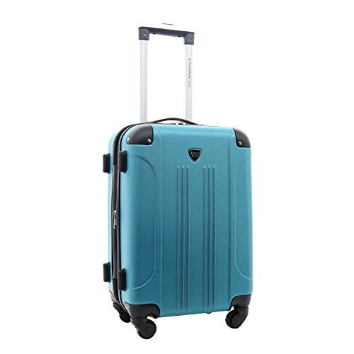 Travelers Club Chicago Hardside Expandable Spinner Luggage, Teal, 5 Piece Set - color: Teal, size: 5-Piece Set
