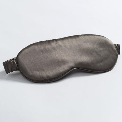 100% 22 Momme 6A Grade Double-Sided Pure Mulberry Silk Eye Mask Soft Breathable Sleep Blindfold with Elastic Headband for Men and Women Pack of 1 (Charcoal) - color: Charcoal
