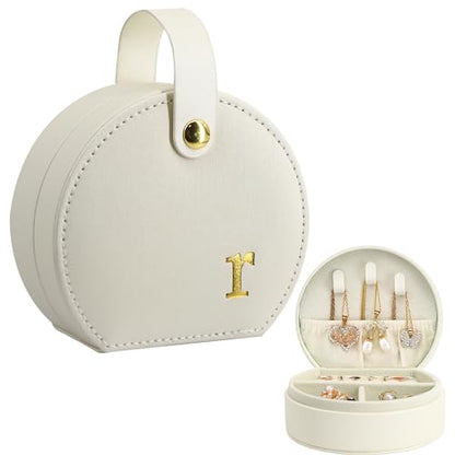 COLLECTIVE HOME Small Travel Jewelry Case for Women, Detachable Handle (r) - color: r