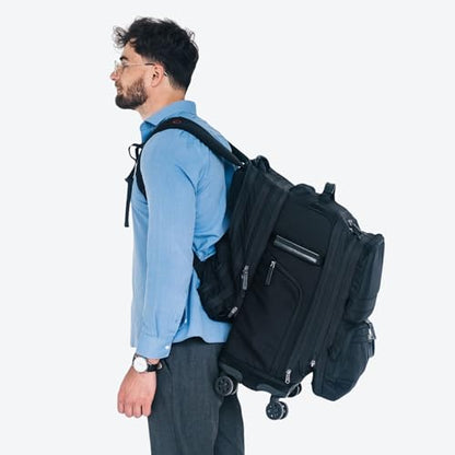 Trilogy Modular System I Modular 4-wheel spinner carry-on, with two zip-off bags! All 3 are Expandable! You get 3 bags in 1! Mix and match; take apart to fit crowded airplane spaces (Blue) - color: Blue
