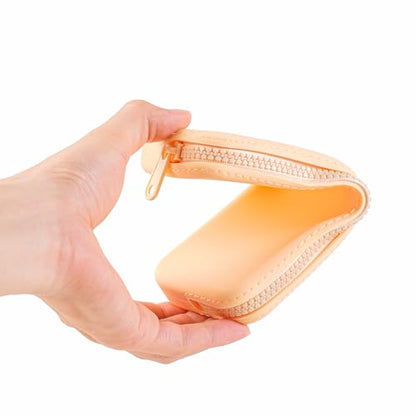 Silicone Makeup Brush Holder Travel Makeup Bag Soft Portable Brush Organizer, Large Travel Essentials Makeup Brush Case Zipper Pouch (Yellow) - color: Yellow