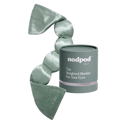 nodpod Mineralized Silk Gentle Pressure Sleep Mask, Weighted Eye Mask - color: Willow Silk