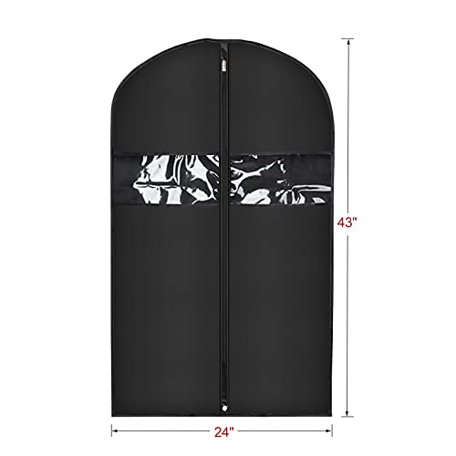 Univivi Suit Cover Bag Garment Bag for Closet Storage, 43 Inch, Set of 16 - size: 24"X43"-16pcs - Oxford