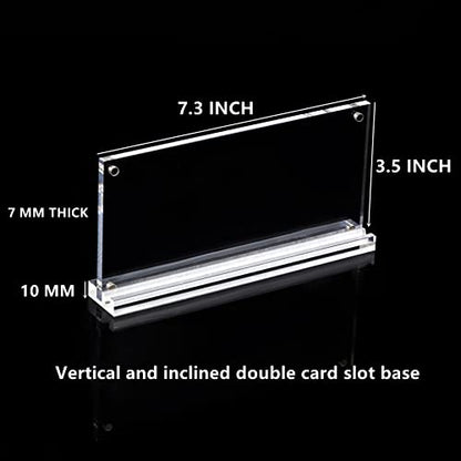 IEEK Acrylic Dollar Bill Frame Currency Holder Clear Paper Money Holders for Collectors Currency Ticket Protector Dollar Bill Display Stand,7.3 x 3.5 Inch,2 Pack