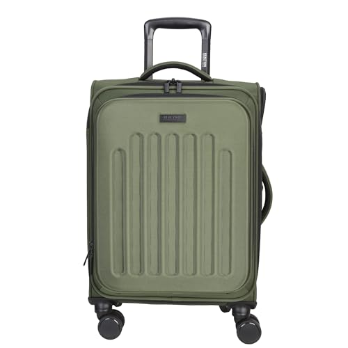 Kenneth Cole REACTION The Venturer 20-Inch Carry-On Lightweight Durable Softside 8-Wheel Spinner Cabin Size Luggage, Olive - color: Olive, size: Medium