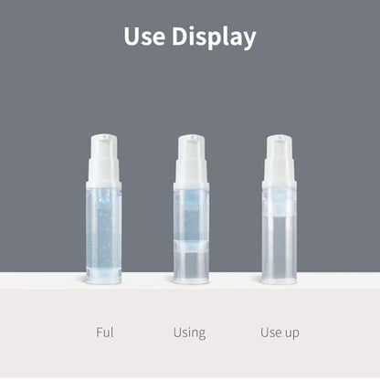 6 Pack 0.17 oz Plastic Empty Airless Pump Bottles Travel Size Refillable Leakproof Containers for Skincare Cosmetics Toiletries TSA Approved‌ - size: 5ml