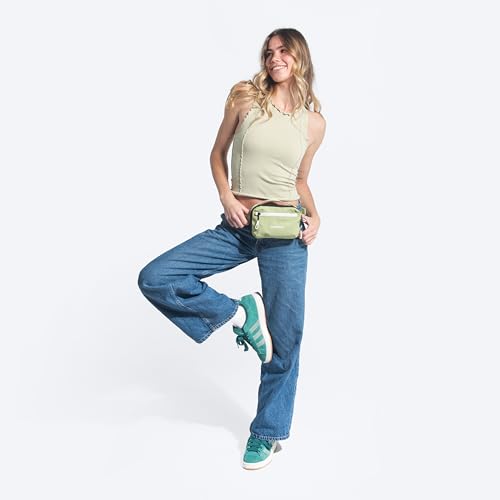 Sherpani Hyk, Small Sling Bag, Lightweight Travel Fanny Pack - color: Palm