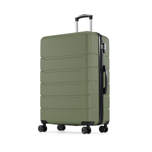 Sweetcrispy 20 Inch Carry On Luggage, Suitcase with Spinner Wheels - color: Green, size: 20 Inch