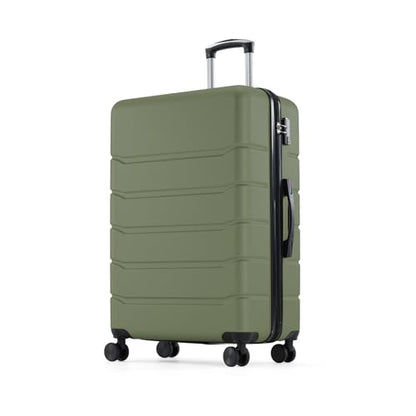 Sweetcrispy 20 Inch Carry On Luggage, Suitcase with Spinner Wheels - color: Green, size: 20 Inch